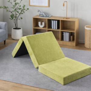 Resti Sleep Single Folding Mattress 5 Inch Memory Foam, 3 Fold Guest Mattress with Supportive V30 Foam, Foldable Floor Bed in a Box, Malia Fabric Washable Cover