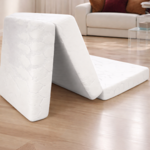 Trifold Snake Skin 5 inch V30 Foam with good quality Fabric Cover and zip Mattress , Holiday Mattress, Easy to Store Mattress